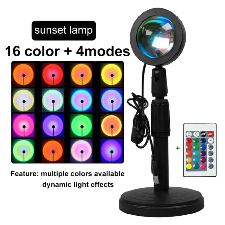 Remote Control RGB Sunset Lamp Projector